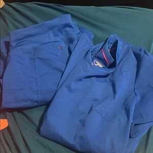 Healing Hands Royal Blue Scrub Set